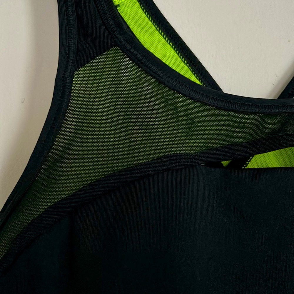 Nike Dri-fit Black/Volt Sports Bra with Cutout - S - Picture 3 of 7